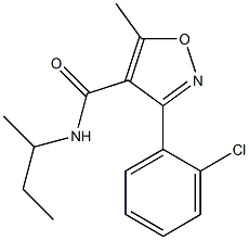 3-(2-chlorophenyl)-5-methyl-N-(1-methylpropyl)isoxazole-4-carboxamide Structure