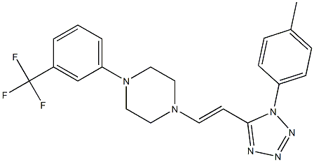 1-{2-[1-(4-methylphenyl)-1H-tetraazol-5-yl]vinyl}-4-[3-(trifluoromethyl)phenyl]piperazine,,结构式