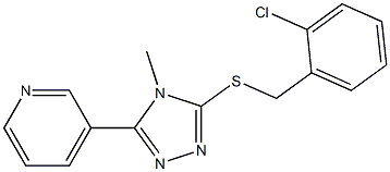 3-{5-[(2-chlorobenzyl)sulfanyl]-4-methyl-4H-1,2,4-triazol-3-yl}pyridine Structure