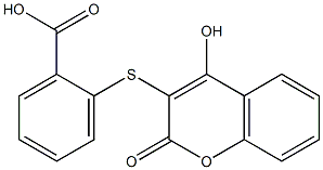 2-[(4-hydroxy-2-oxo-2H-chromen-3-yl)sulfanyl]benzoic acid,,结构式