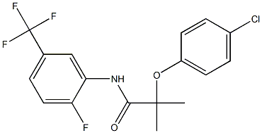 2-(4-chlorophenoxy)-N-[2-fluoro-5-(trifluoromethyl)phenyl]-2-methylpropanamide