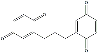 2-[3-(3,6-dioxo-1,4-cyclohexadien-1-yl)propyl]benzo-1,4-quinone Struktur