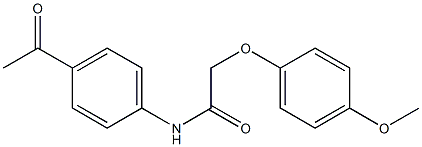 N-(4-acetylphenyl)-2-(4-methoxyphenoxy)acetamide Structure