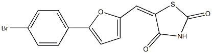5-{[5-(4-bromophenyl)-2-furyl]methylene}-1,3-thiazolidine-2,4-dione,,结构式