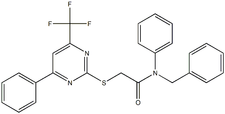  N-benzyl-N-phenyl-2-{[4-phenyl-6-(trifluoromethyl)-2-pyrimidinyl]sulfanyl}acetamide