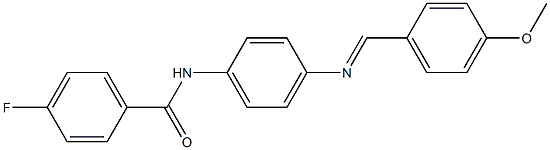 4-fluoro-N-{4-[(4-methoxybenzylidene)amino]phenyl}benzamide 结构式