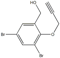 [3,5-dibromo-2-(2-propynyloxy)phenyl]methanol,,结构式