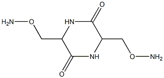 3,6-bis[(aminooxy)methyl]-2,5-piperazinedione Struktur