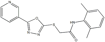 N-(2,6-dimethylphenyl)-2-[(5-pyridin-3-yl-1,3,4-oxadiazol-2-yl)sulfanyl]acetamide Structure