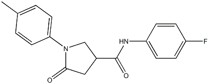 N-(4-fluorophenyl)-1-(4-methylphenyl)-5-oxo-3-pyrrolidinecarboxamide