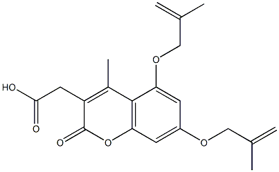 {4-methyl-5,7-bis[(2-methyl-2-propenyl)oxy]-2-oxo-2H-chromen-3-yl}acetic acid