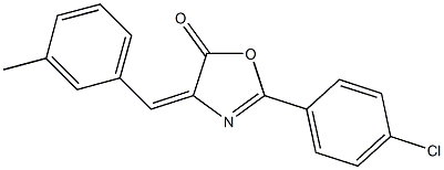 2-(4-chlorophenyl)-4-(3-methylbenzylidene)-1,3-oxazol-5(4H)-one Structure