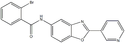 2-bromo-N-(2-pyridin-3-yl-1,3-benzoxazol-5-yl)benzamide Struktur