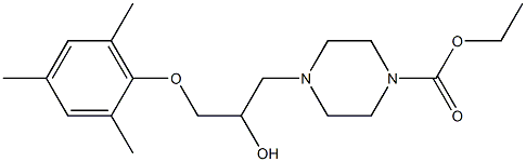 ethyl 4-[2-hydroxy-3-(mesityloxy)propyl]-1-piperazinecarboxylate Structure