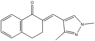 2-[(1,3-dimethyl-1H-pyrazol-4-yl)methylene]-3,4-dihydro-1(2H)-naphthalenone Structure