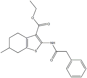  ethyl 6-methyl-2-[(phenylacetyl)amino]-4,5,6,7-tetrahydro-1-benzothiophene-3-carboxylate