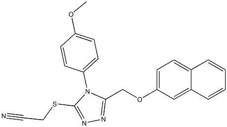 ({4-(4-methoxyphenyl)-5-[(2-naphthyloxy)methyl]-4H-1,2,4-triazol-3-yl}sulfanyl)acetonitrile 化学構造式