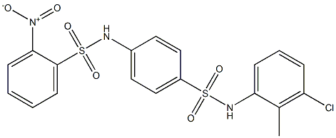 N-{4-[(3-chloro-2-methylanilino)sulfonyl]phenyl}-2-nitrobenzenesulfonamide Structure