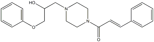 1-(4-cinnamoyl-1-piperazinyl)-3-phenoxy-2-propanol 结构式