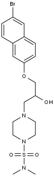 4-{3-[(6-bromo-2-naphthyl)oxy]-2-hydroxypropyl}-N,N-dimethyl-1-piperazinesulfonamide Structure