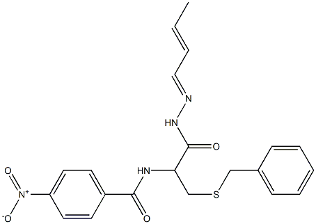 N-{1-[(benzylsulfanyl)methyl]-2-[2-(2-butenylidene)hydrazino]-2-oxoethyl}-4-nitrobenzamide