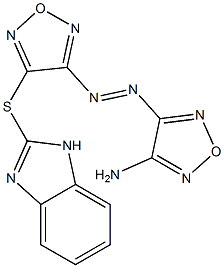 4-{[4-(1H-benzimidazol-2-ylsulfanyl)-1,2,5-oxadiazol-3-yl]diazenyl}-1,2,5-oxadiazol-3-ylamine,,结构式