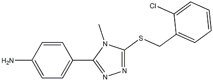 4-{5-[(2-chlorobenzyl)sulfanyl]-4-methyl-4H-1,2,4-triazol-3-yl}phenylamine