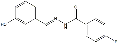 4-fluoro-N'-(3-hydroxybenzylidene)benzohydrazide Struktur