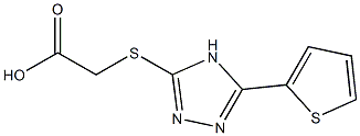 {[5-(2-thienyl)-4H-1,2,4-triazol-3-yl]sulfanyl}acetic acid Structure