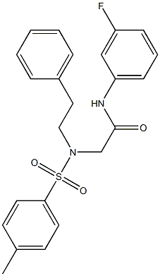 N-(3-fluorophenyl)-2-[[(4-methylphenyl)sulfonyl](2-phenylethyl)amino]acetamide Structure