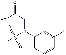 [3-fluoro(methylsulfonyl)anilino]acetic acid Structure