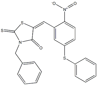 3-benzyl-5-[2-nitro-5-(phenylsulfanyl)benzylidene]-2-thioxo-1,3-thiazolidin-4-one