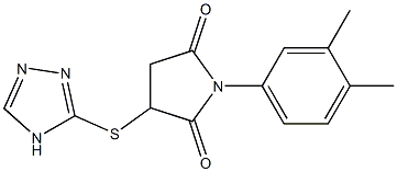 1-(3,4-dimethylphenyl)-3-(4H-1,2,4-triazol-3-ylsulfanyl)-2,5-pyrrolidinedione,,结构式