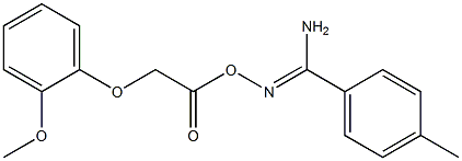 N'-{[(2-methoxyphenoxy)acetyl]oxy}-4-methylbenzenecarboximidamide Structure