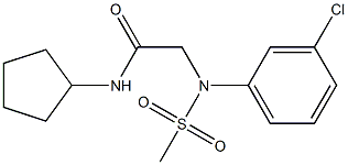 2-[3-chloro(methylsulfonyl)anilino]-N-cyclopentylacetamide Structure