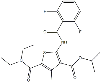 isopropyl 5-[(diethylamino)carbonyl]-2-[(2,6-difluorobenzoyl)amino]-4-methylthiophene-3-carboxylate