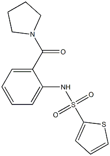 N-[2-(1-pyrrolidinylcarbonyl)phenyl]-2-thiophenesulfonamide Structure