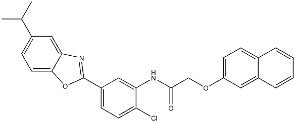 N-[2-chloro-5-(5-isopropyl-1,3-benzoxazol-2-yl)phenyl]-2-(2-naphthyloxy)acetamide