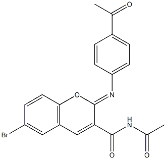 N-acetyl-2-[(4-acetylphenyl)imino]-6-bromo-2H-chromene-3-carboxamide