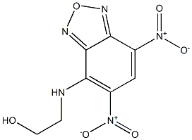 2-({5,7-bisnitro-2,1,3-benzoxadiazol-4-yl}amino)ethanol Struktur