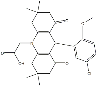 (9-(5-chloro-2-methoxyphenyl)-3,3,6,6-tetramethyl-1,8-dioxo-2,3,4,5,6,7,8,9-octahydro-10(1H)-acridinyl)acetic acid