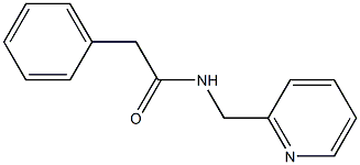 N-(2-ピリジルメチル)ベンゼンアセトアミド 化学構造式