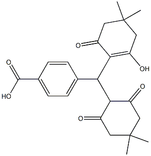 4-[(4,4-dimethyl-2,6-dioxocyclohexyl)(2-hydroxy-4,4-dimethyl-6-oxo-1-cyclohexen-1-yl)methyl]benzoic acid Structure