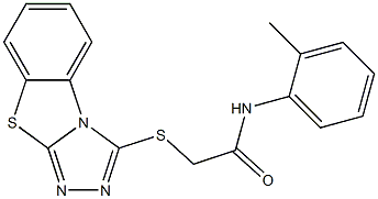 N-(2-methylphenyl)-2-([1,2,4]triazolo[3,4-b][1,3]benzothiazol-3-ylsulfanyl)acetamide Structure