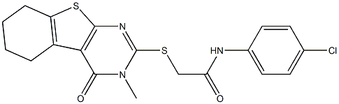 N-(4-chlorophenyl)-2-[(3-methyl-4-oxo-3,4,5,6,7,8-hexahydro[1]benzothieno[2,3-d]pyrimidin-2-yl)sulfanyl]acetamide