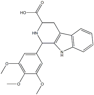 1-(3,4,5-trimethoxyphenyl)-2,3,4,9-tetrahydro-1H-beta-carboline-3-carboxylic acid Struktur