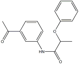 N-(3-acetylphenyl)-2-phenoxypropanamide 结构式