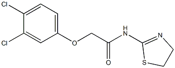 2-(3,4-dichlorophenoxy)-N-(4,5-dihydro-1,3-thiazol-2-yl)acetamide,,结构式