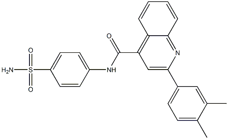 N-[4-(aminosulfonyl)phenyl]-2-(3,4-dimethylphenyl)-4-quinolinecarboxamide Struktur