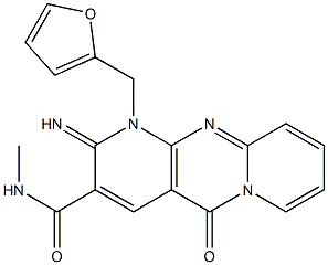 1-(2-furylmethyl)-2-imino-N-methyl-5-oxo-1,5-dihydro-2H-dipyrido[1,2-a:2,3-d]pyrimidine-3-carboxamide 结构式